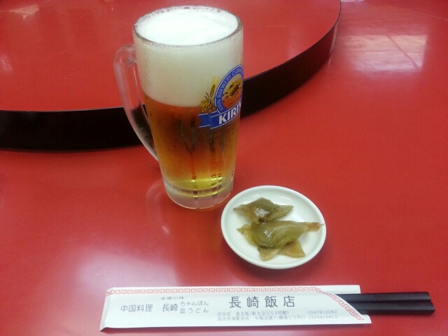 10/11 長崎飯店渋谷店 皿うどん + 生ビール ¥1,550_b0042308_11233215.jpg