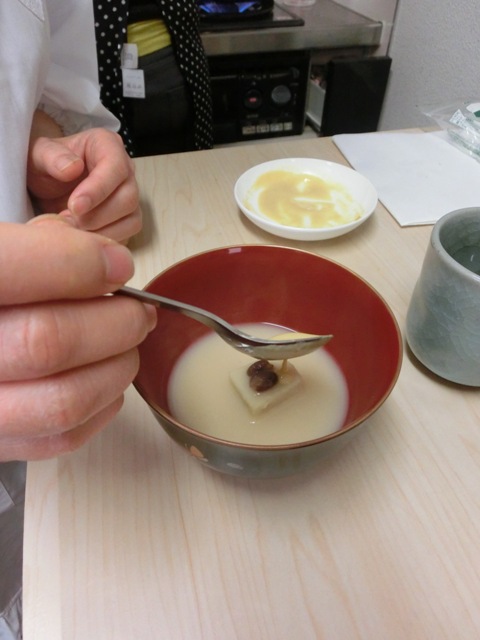生麩の白味噌汁 茶懐石 初歩の初歩練習会
