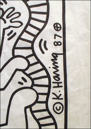 キース・ヘリングの紙袋「Pop Shop Tokyo Paper Bag」（1987