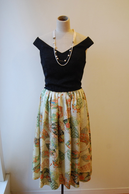 着物リメイク・Paris Vネックドレス_d0127925_19284951.jpg