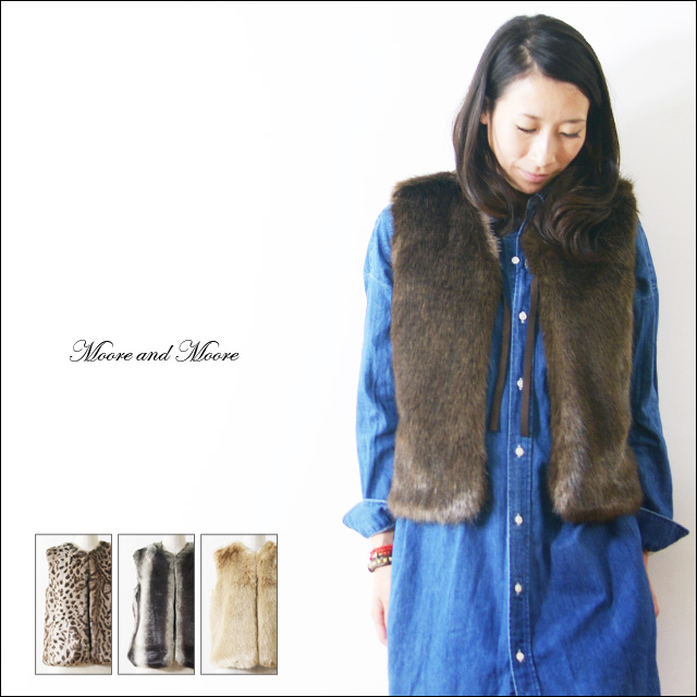 MOORE AND MOORE [ムーア＆ムーア] フェイクファーベストミディアム [GIIET SHORT]_f0051306_19385319.jpg