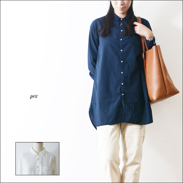 prit [プリット] 60/1ローンレギュラーカラーロングシャツ [80446]_f0051306_2035362.jpg