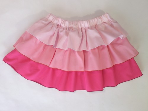 グラデーションスカート3段フリル ピンク 作り方 これだけは知っておきたい洋裁初心者入門