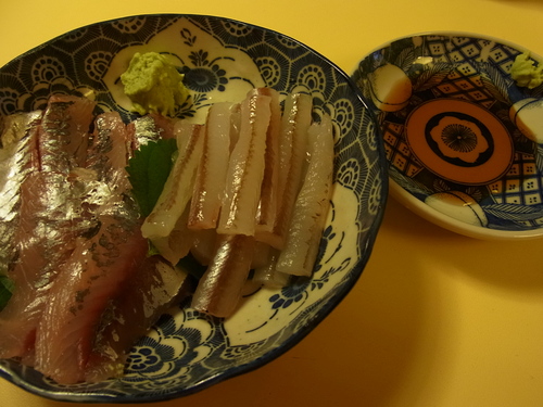鯵 ヤガラ の刺身 Black Bonny