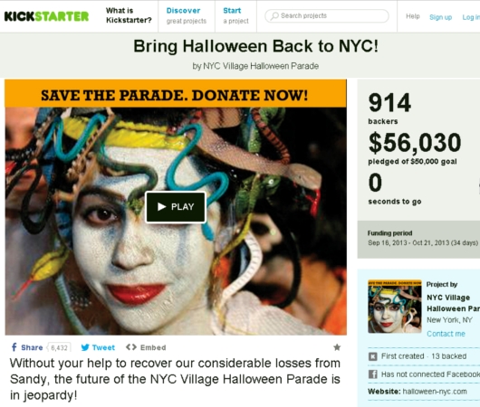 NYのハロウィン・パレードもキックスターターで5万ドルの寄付集めに成功_b0007805_22242921.jpg
