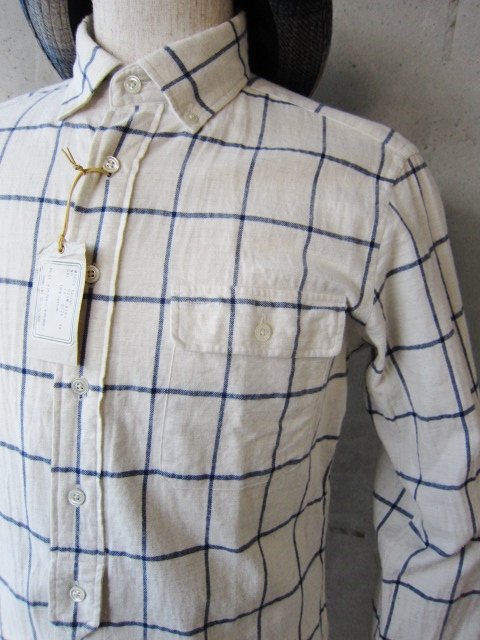 好評のSound Man より・・・合わせ易く上品なWHITE CHECK NELL シャツ!♪!_d0152280_20242271.jpg