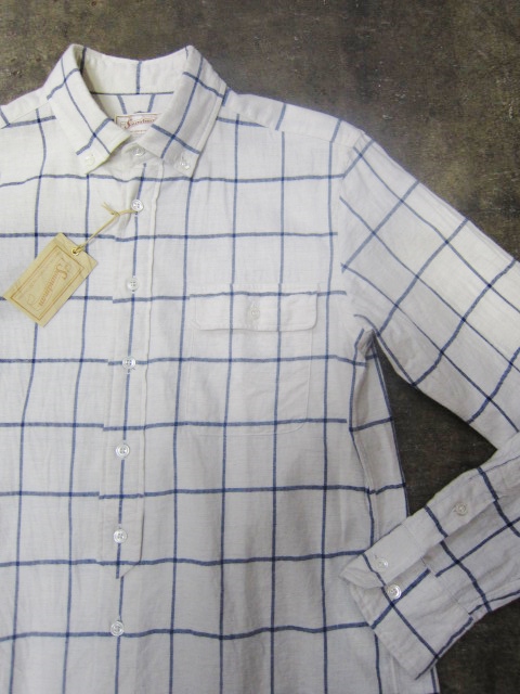 好評のSound Man より・・・合わせ易く上品なWHITE CHECK NELL シャツ!♪!_d0152280_20245726.jpg