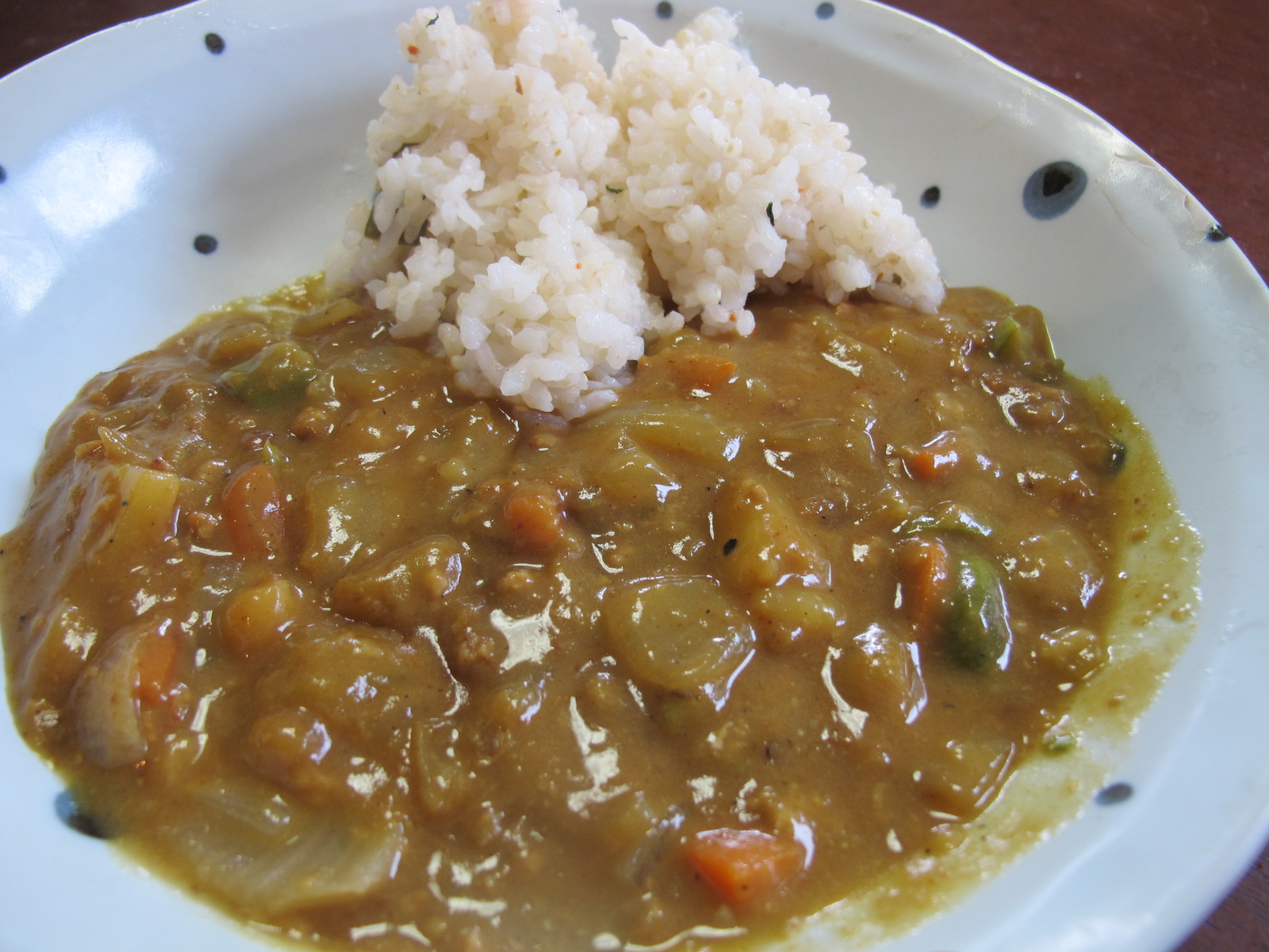 朝：自家製カレー＆煮物・漬物・シルバーベル　昼：ハンバーグお弁当_c0075701_12524826.jpg