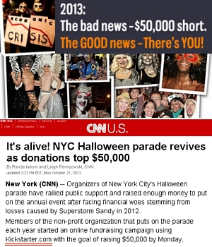 NYのハロウィン・パレードもキックスターターで5万ドルの寄付集めに成功_b0007805_233034.jpg