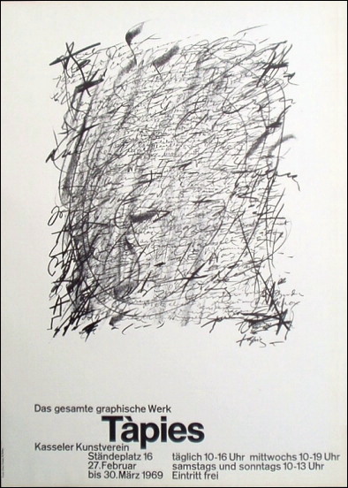 アントニ・タピエスのポスター「Kasseler Kunstverein」（1969 