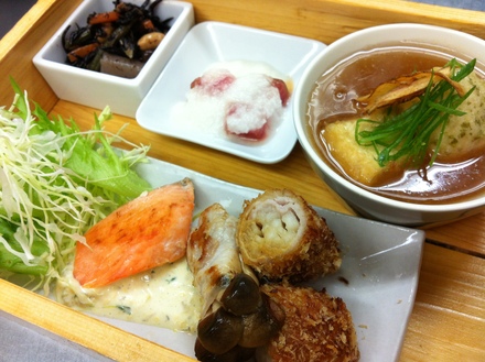 大根のゆず味噌肉巻きフライ 日進市 ブリットボウル_c0128487_1716399.jpg