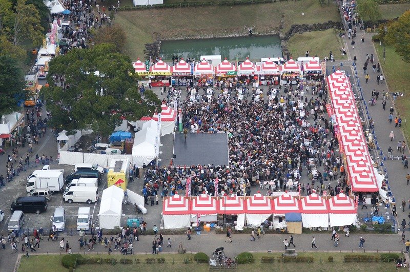 駿府公園を上から眺めて☆大道芸ワールドカップin静岡２０１３_a0122932_030581.jpg