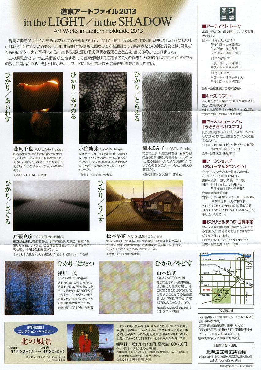 ⇒企画展)「道東アートファイル2013　in the LIGHT  in the SHADOW」帯広美術館 11月22日(金)~2月2日(日)_f0142432_16531851.jpg