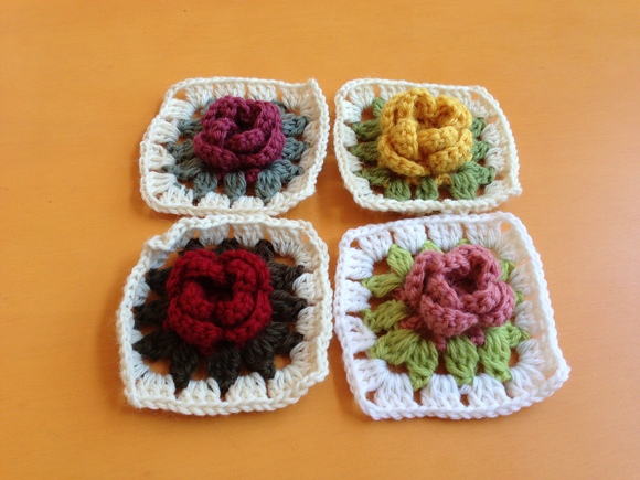 バラモチーフのひざ掛け 1 Crochet With Ricky バラモチーフのひざ掛け 1 Crochet With Ricky
