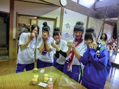 丸岡高校のみなさんが米粉料理体験をしに来ました!_e0061225_16143564.jpg