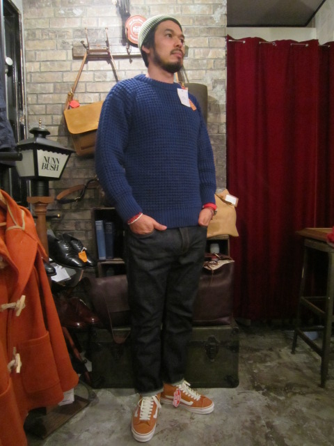 OLDDERBY KNITWEAR \"PLAIN POPCORN L/S CREW\" ご紹介_f0191324_22451655.jpg