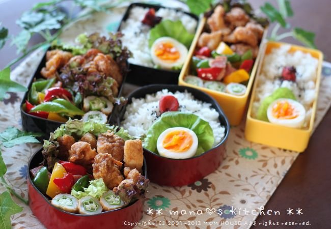 から揚げ弁当 和風ロコモコ Mana S Kitchen