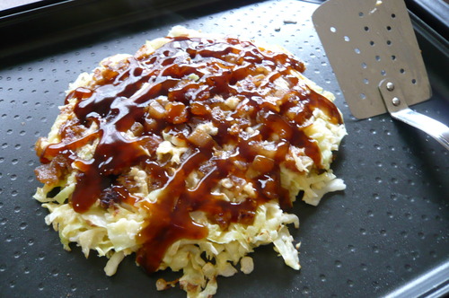 スジコンお好み焼き なんちゃってグルメ
