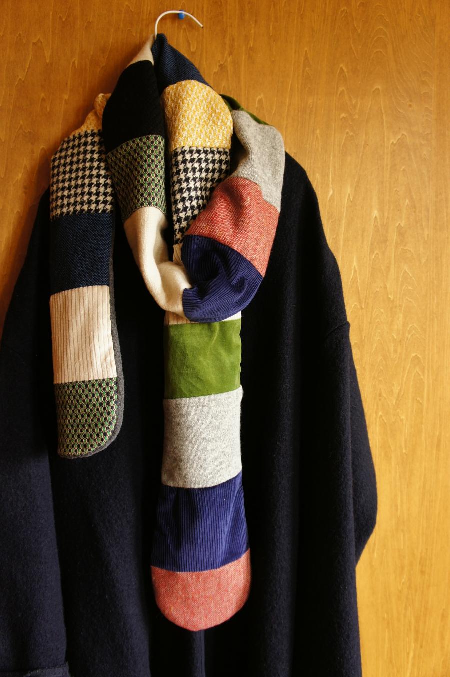ボーダーパッチワークマフラー 3本 : niccolie ハンドメイド日記