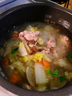 鶏と野菜と春雨のスープ 炊飯器クッキングー なごの食卓