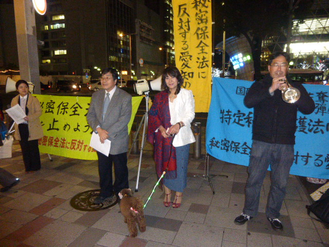 11/14(木) 秘密保護法反対 全国一斉街頭キャンペーン 大成功(名古屋)_c0241022_13392554.jpg