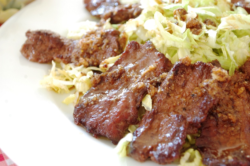 麺つゆで♪ボリューム焼肉レタスサラダ_d0104926_2355166.jpg