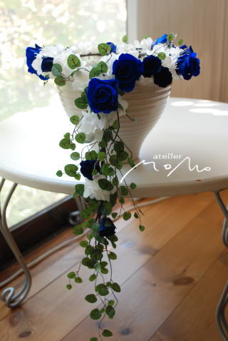 花冠 ブルーのバラで!_a0136507_17572073.jpg