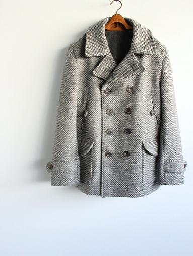 S.E.H KELLY Heavy Weight Donegal Wool Tweed Peacoat S.E.H KELLY Heavy Weight Donegal Wool Tweed Peacoat