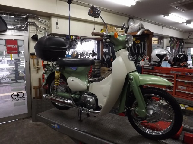 リトルカブJUN製BF80ccフルキット組み込み。 : モーターヘッド