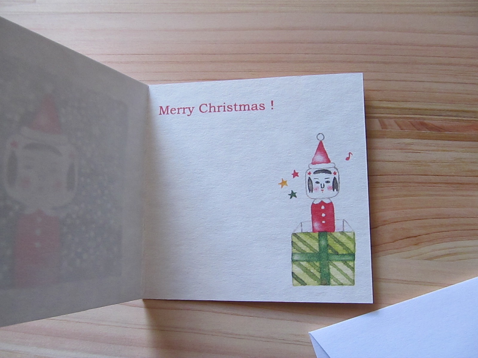 いしだゆみこさんのクリスマスカード、いろいろ入荷☆こけしとツリーワンピちゃん_f0129557_16193059.jpg