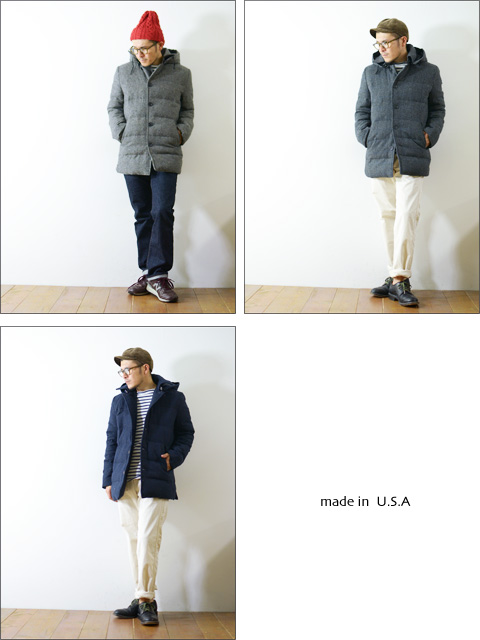 FIDELITY[フィデリティー] シングルピーコート ウールダウンジャケット