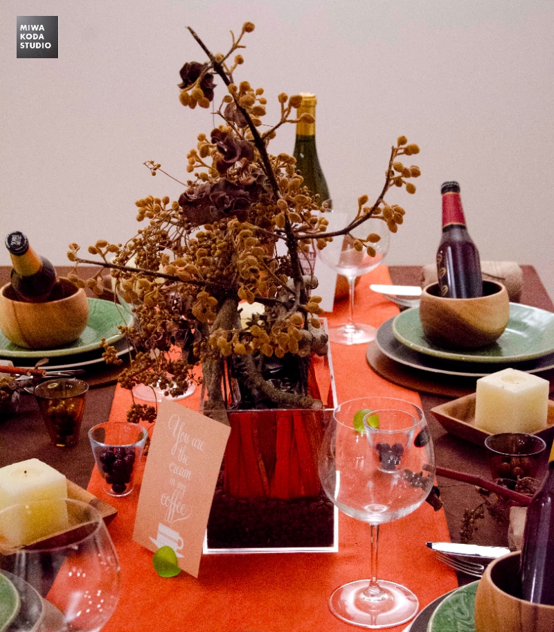 November 24, 2013 Thanksgivingのテーブル『お花』Thanksgiving Dinner ‘Flower’_a0307186_7514828.jpg