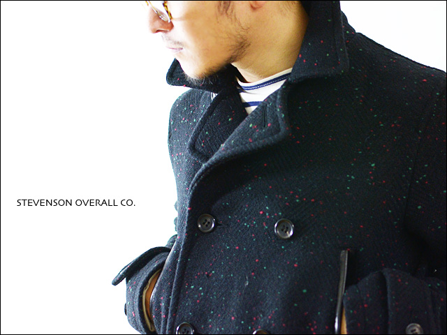 STEVENSON OVERALL CO. [スティーブンソンオーバーオール] Wool-O-West - WM1 [WOOL PEA COAT] _f0051306_16132185.jpg