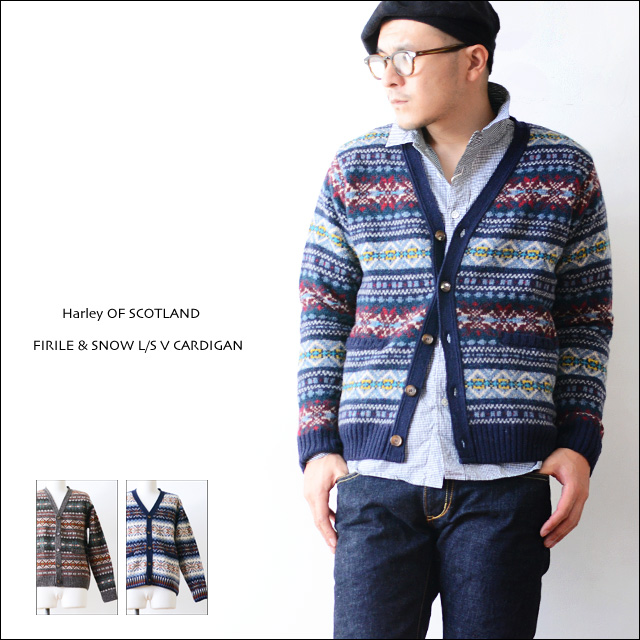 Harley OF SCOTLAND [ハーレーオブスコットランド]　FIRILE & SNOW L/S V CARDIGAN[3509/3VP-3522/3VP] _f0051306_1647370.jpg
