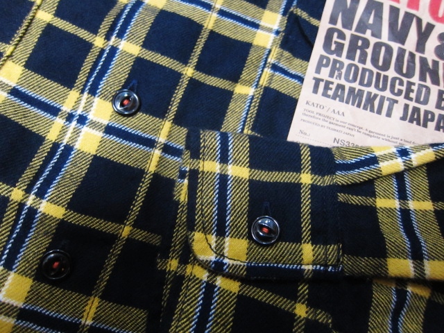 Kato AAA  NAVY ＆ GROUND ・・・ 秀逸カラーCHECK SHIRTS！！_d0152280_2305519.jpg