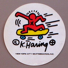 キース・ヘリングのスケートボード「Skateboard（１）」（ca.1988 