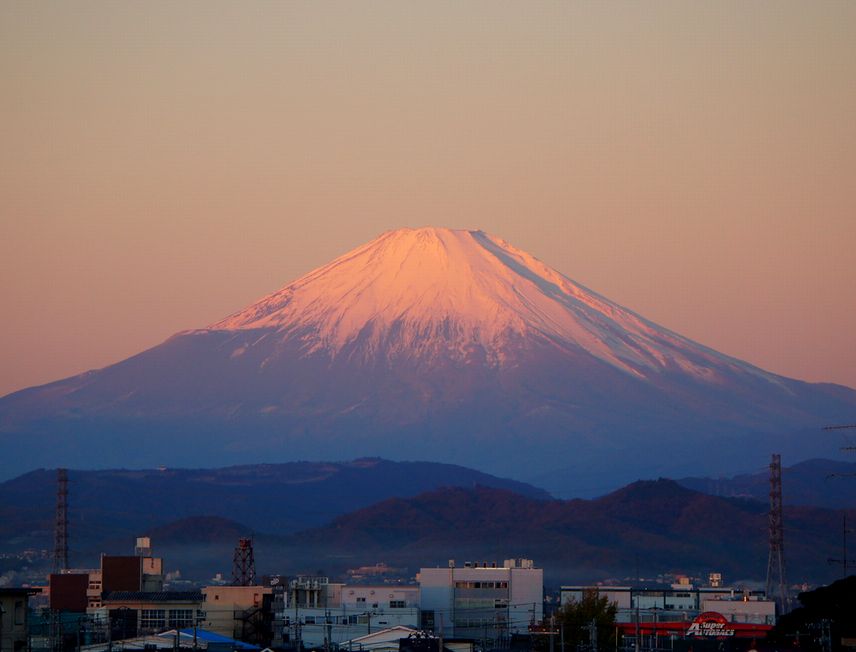 30/November  朝夕の相模川の富士山と紅葉_e0149934_1944596.jpg