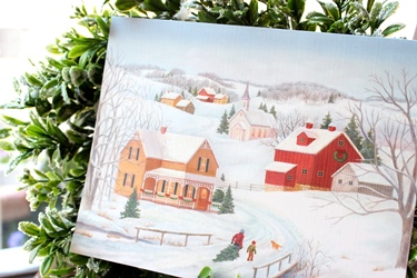雪のカントリーシーンのクリスマスカード、プレゼント♪_f0161543_1413558.jpg