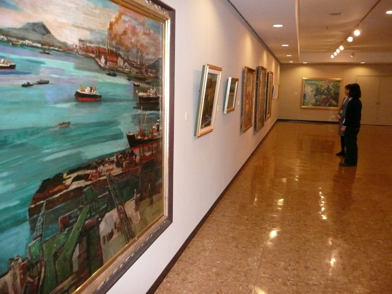 西村 徳一 画伯 室蘭港 全道展会員 / 北海道 室蘭を代表する画家 額縁入り 西村 徳一 画伯 室蘭港 全道展会員 / 北海道 室蘭を代表する画家
