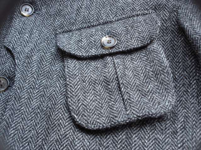 英国製 ハンドメイド Cro jack ツイード ハンティングジャケット 英国製 Cro jack ノーフォークジャケット ヘリンボー ツイード