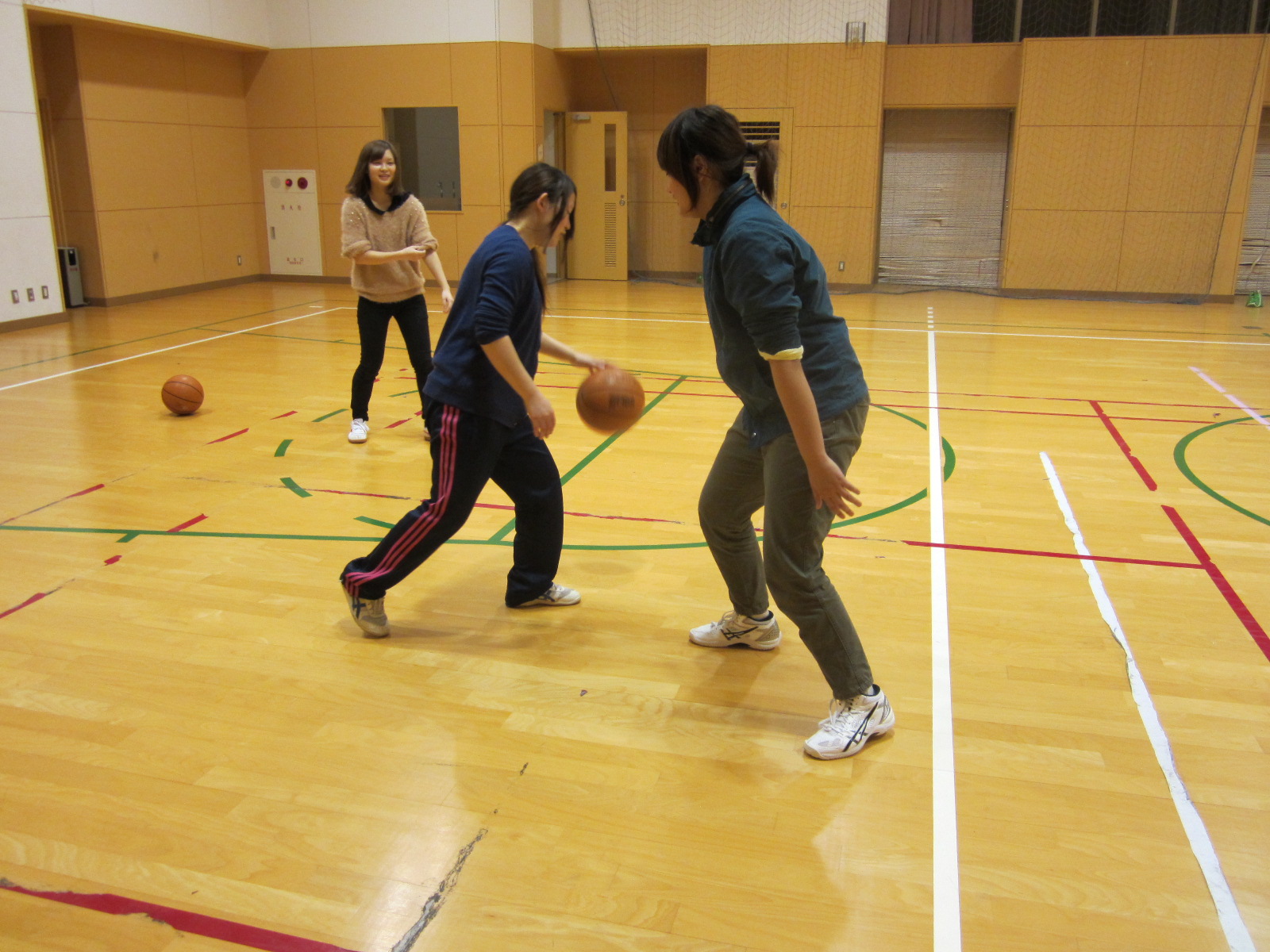 バスケ部 冬の練習 穴カレ 部活動