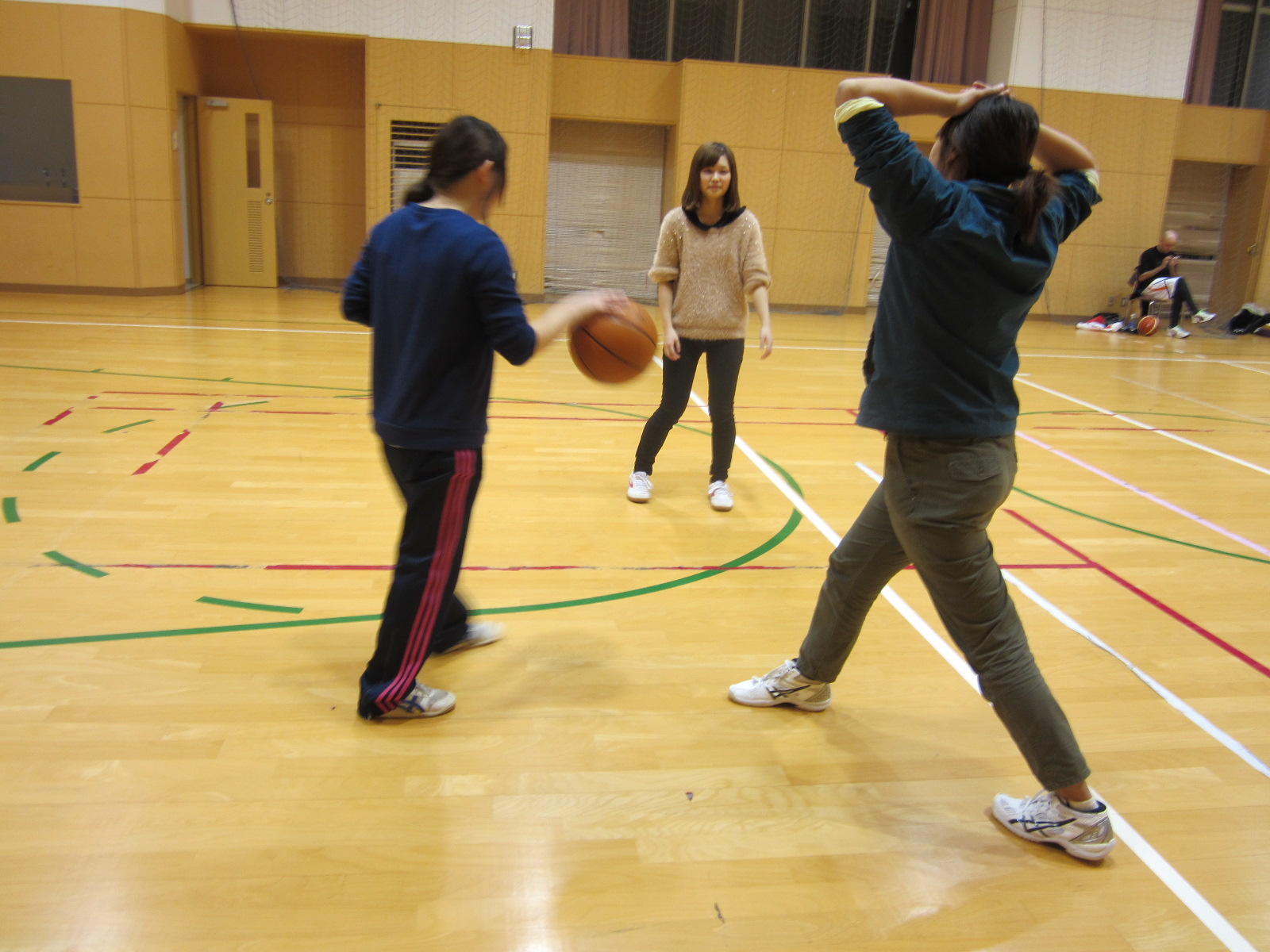 バスケ部 冬の練習 穴カレ 部活動
