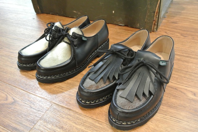 幻のHERMES別注】PARABOOT MICHAEL アザラシ 5.5(刺繍 エルメス