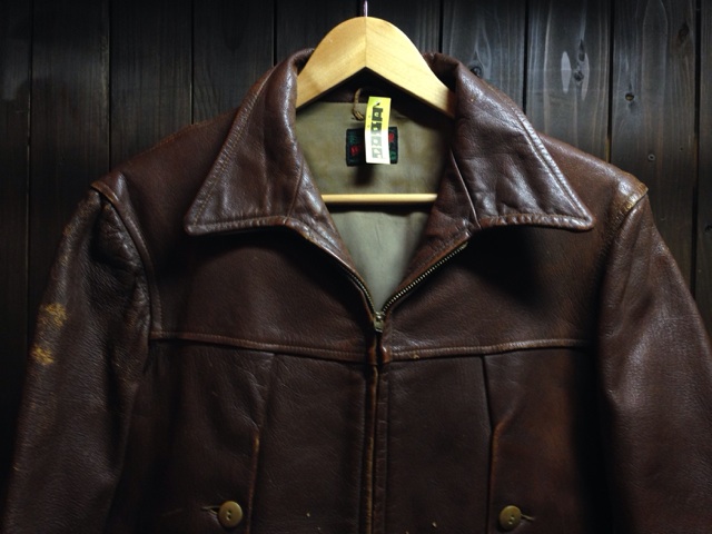 神戸店12/11（水）Chicagoヴィンテージ入荷！40\'sゴートスキンレザーJKT,40\'sショールカラーセーター(T.W)_c0078587_1652447.jpg