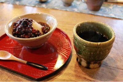 だいこん舎の蕎麦がきぜんざい_a0197647_1117323.jpg