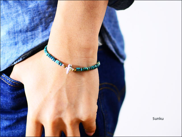 Sunku 39 [サンク] Turquise Beads (bt) Bracelet/ターコイズビーズブレスレット [SK-007/SK-007LS] _f0051306_14422987.jpg