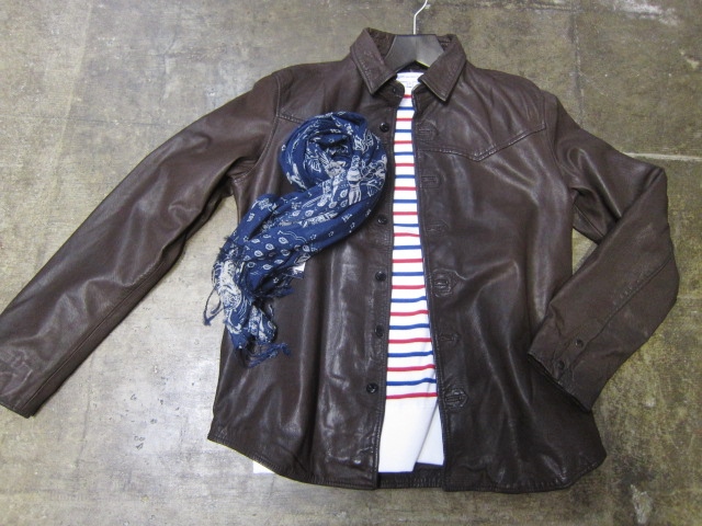 COW LEATHER SHIRTS JACKET ・・・ By NUDIE JEANS！★！_d0152280_23573538.jpg