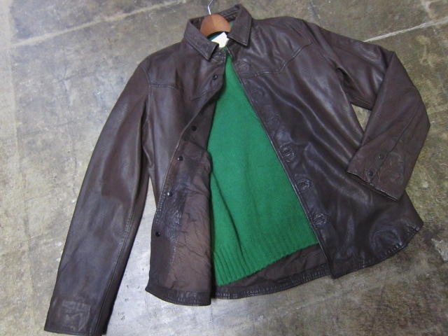 COW LEATHER SHIRTS JACKET ・・・ By NUDIE JEANS！★！_d0152280_2357927.jpg