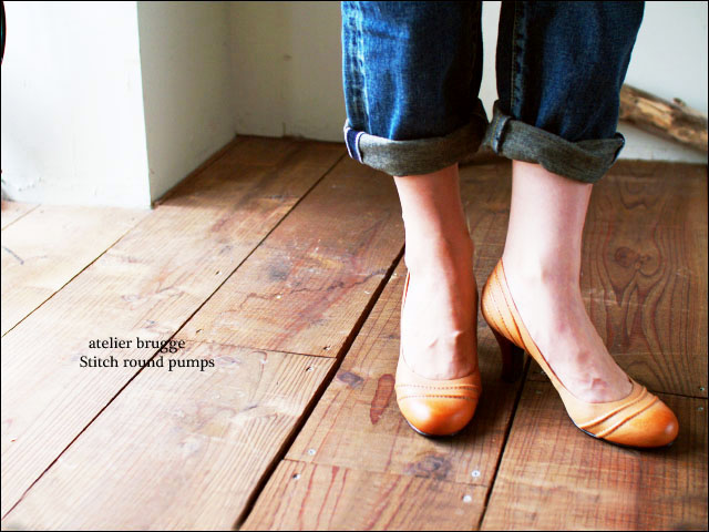 atelier brugge[アトリエブルージュ] stitch round pumps [No.7200] ステッチラウンドパンプス_f0051306_14498100.jpg