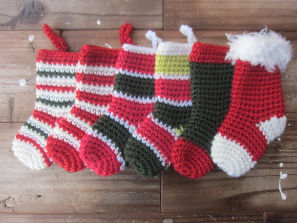編み図 クリスマスのミニ靴下 Crochet With Ricky